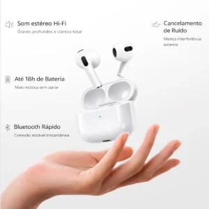 Fone Ouvido Bluetooth 5.4 Sem Fio Estojo De Carregamento Anti Ruido A Prova Dagua Compatível Com Ios Samsung Galaxy Android Tws Wireless Air Premium Microfone Touch Marca Pro Phone See - Imagem 5