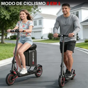 Oimotoo Patinete Elétrico 500w Com 10in Inflar Pneu +assento - Imagem 3