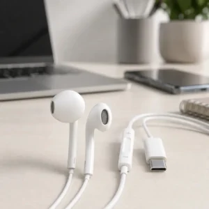 Fones De Ouvido Usb-c Tipo C Com Microfone Integrado Som Estéreo Alta Qualidade Controle De Chamadas Compatível Com iPhone 15 16 17 Android Samsung Xiaomi Motorola Conexão Direta Premium Eletric Teck - Imagem 3