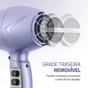 Secador De Cabelos Mondial Space Shine 2000w - Sc-21 | Lilas - Imagem 5