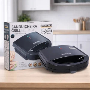 Sanduicheira Grill Elétrica Antiaderente 750w Preto 110/220v - Imagem 6