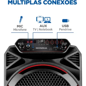 Caixa Amplificada Cm-150 Bivolt Preto Mondial - Imagem 4
