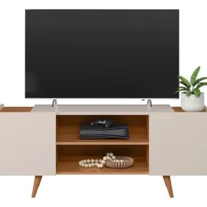 Rack Para Tv Até 55 River 2 Portas - Colibri Cor OFF WHITE MATTE / FREJO - Imagem 3