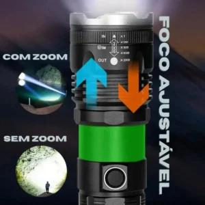 Lanterna Tática 2km Mais Forte Do Mundo Recarregável Potente - Imagem 5