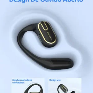 Fone de Ouvido Esportivo Bluetooth 6.0 Com Gancho Para Xiaomi Samsung iPhone Motorola Open Ear IPX7 À Prova D'Água 68h Bateria Para Corrida Academia Com Microfone Carregamento USB‑C Cor Preto - Imagem 8