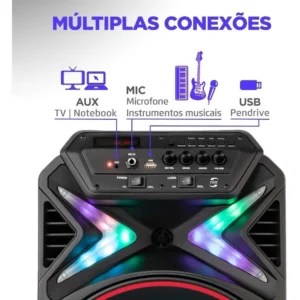 Caixa Amplificada Connect Lights Cm-400 Mondial Cor Preto - Imagem 5