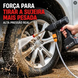Lavadora A Jato De Alta Pressão Portátil Recarregáveel Preto 50/60 - Imagem 3