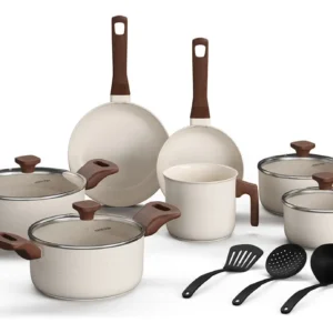 Jogo De Panelas Com 10 Peças Mimo Style Pratic Cook Mármol Cor Branco - Imagem 1