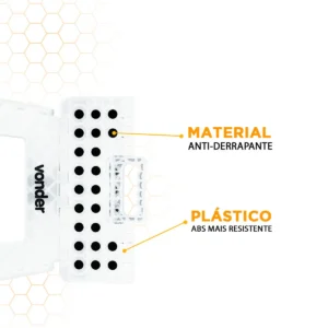 Banqueta Plástico Dobrável 450mm Branca Vonder Cor Branco - Imagem 2