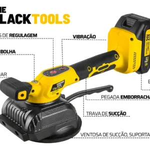 Maquina Assentar Pisos Porcelanatos Elétrica Com Ventosa Até 50kg A Bateria 21v Ttm21b The Black Tools - Imagem 3