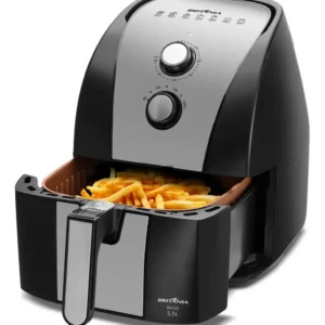 Britânia air fryer BFR51 5,5L antiaderente gold potência de 1500w cor preto - Imagem 4