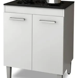 Balcão De Cozinha Para Cooktop 5 Bocas Branco Nauru - Imagem 1