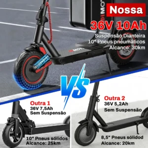Oimotoo Patinete Elétrico 500w Com 10in Inflar Pneu +assento - Imagem 2