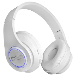 Fone De Ouvido Over-ear Sem Fio Megasonic B39 Branco Com Luz Led - Imagem 1