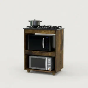 Balcão de Cozinha Turim 5 Bocas Kaiki Ypê com Recorte para Cooktop - Imagem 5