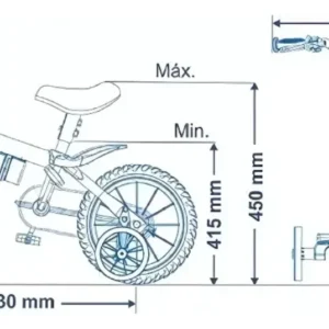 Bicicleta Infantil Aro 12 Nathor Flower Rosa Menina 2-5 Anos - Imagem 8