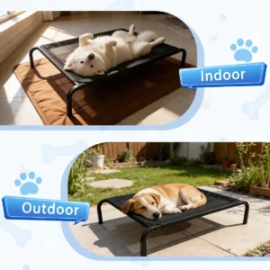 Cama Suspensa Caes Para Cachorros Grande - Resistente Preto - Imagem 4