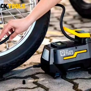 Compressor De Ar Elétrico Portátil 120w Encher Pneu Carro Moto Bicicleta Tcm100 The Black Tools - Imagem 5