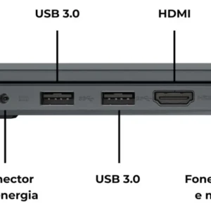 Notebook Positivo Vision C15 Lumina Bar Celeron 4gb 128gb Emmc Tela 15 Hd Antirreflexo Windows 11 Tecla Link Cinza - Imagem 4