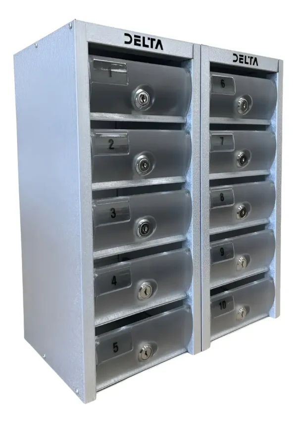 Armário Para Celular 10 Portas Aço Com Visor Transparente