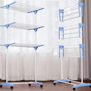 Varal De Chão Grande De Roupas 3 Andares Dobrável Cor Azul Kontuz 170 cm - Imagem 5