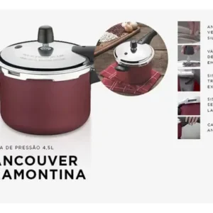 Panela De Pressão Tramontina Vancouver 4,5 Lts Antiaderente Cor Vermelho - Imagem 3