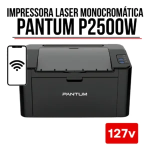Impressora a laser Pantum P2500w 23 Ppm Conexão Usb e Wifi 127V - Imagem 1