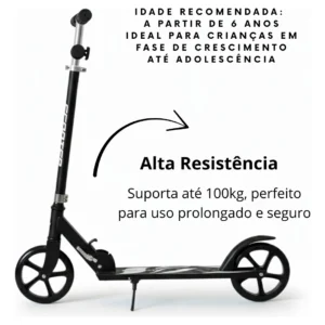 Patinete Infantil Dobrável com Freio Traseiro para Crianças a Partir de 6 Anos - Imagem 6