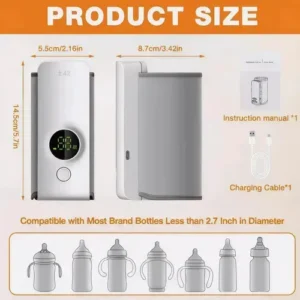Aquecedor de Mamadeira Portátil Recarregável USB SKY para Bebê - Imagem 8