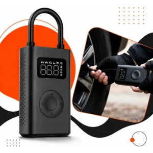 Mini Compressor Digital Hold On Bomba De Encher Pneus Portátil Para Carro Bicicleta Motocicletas Cor Preto Com Calibrador - Imagem 1