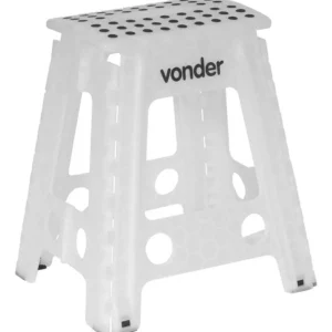 Banqueta Plástico Dobrável 450mm Branca Vonder Cor Branco - Imagem 6