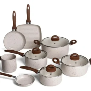 Conj de Panelas 8 Peças Ceramic Life Smart Plus Vanilla - Brinox - Imagem 1