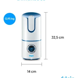 Umidificador Ar Ultrassônico Digital Elgin 2,5l Bivolt Cor Branco - Imagem 7