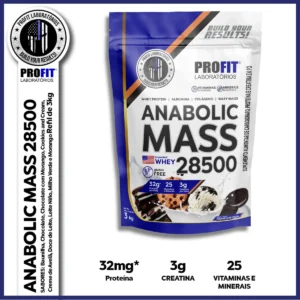 Suplemento en po Profit Labs Proteínas de Anabolic Mass 28500 sabor cookies and cream x 3kg - Imagem 6