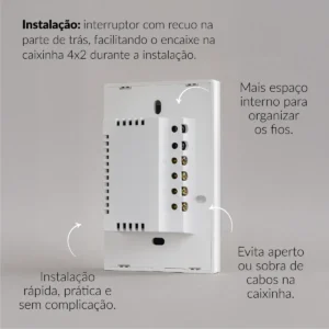 Interruptor Inteligente Wifi 3 Botões Branco Neo By Avant - Imagem 7