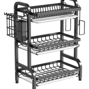 Organizador De Louças 3 Andares Inox Para Cozinha - Imagem 1