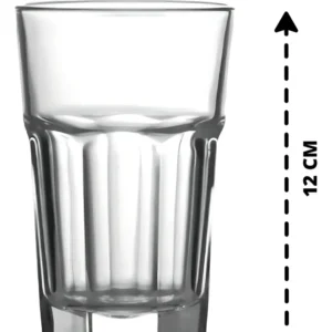 Jogo Kit 6 Copos Vidro Grosso 400ml Água Suco Drink Premium Cor Transparente Original line - Imagem 5