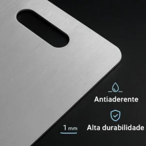 Tábua De Corte De Titânio Inox Cozinha Taboa Churrasco Carne - Imagem 6