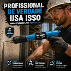 Pistola Fixação Finca Pino Ação Direta Pregos + Maleta Epi Pinador Pregador Grampeador Rebitador De Prego Pressão Manual Ferramenta Para Drywal Gesso Concreto Aço Parede Forro Pvc Grampo Kit Premium - Imagem 5
