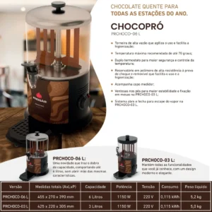 Máquina Profissional Chocolate Quente Chocolateira Fondue 3l - Imagem 5