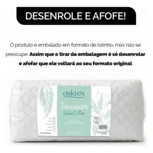 Kit C/2 Travesseiros Luxo Matelado Fibra Antialérgica 50x70 Branco - Imagem 4