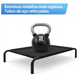 Cama Suspensa Caes Para Cachorros Grande - Resistente Preto - Imagem 7