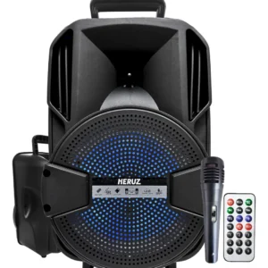 Caixa De Som 1000w Pmpo Mega Potente Microfone Cor Preto Heruz - Imagem 1