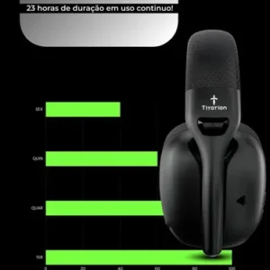 Fone De Ouvido Headset Gamer Sem Fio Titorion Mintak Pro Tri - mode (Wireless 2.4GHz , Bluetooth, Cabo) Ultraleve Preto - Imagem 8