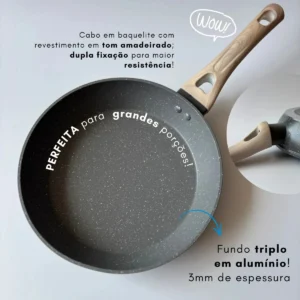 Panela Frigideira Antiaderente Cerâmica Dinda Home Indução Gás Elétrico Linha Premium - Imagem 6