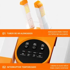 Secador Sapatos Tênis Elétrico Portátil Dobrável Com Time - Imagem 7
