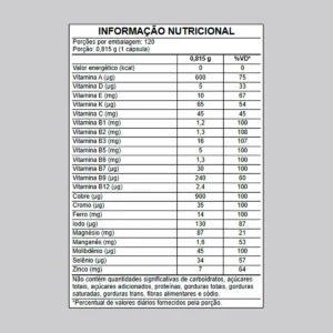 Multivitamínico 120 Cáps. Growth Supplements - Sabor Neutro (Nova Fórmula) - Imagem 4
