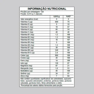 Multivitamínico 120 Cáps. Growth Supplements - Sabor Neutro (Nova Fórmula) - Imagem 4