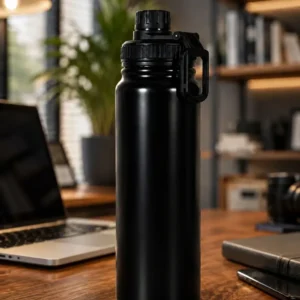 Garrafa Térmica 800ml Água Azarte Inox Academia Com Alça - Imagem 5