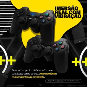 Kit 2 Controle Sem Fio Para Ps2 Joystick Manete Plug And Play - Crowley - Imagem 5